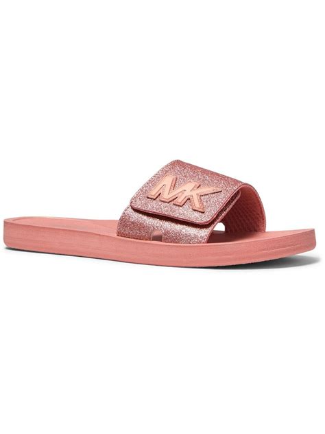 Michael Kors pink slide sandals